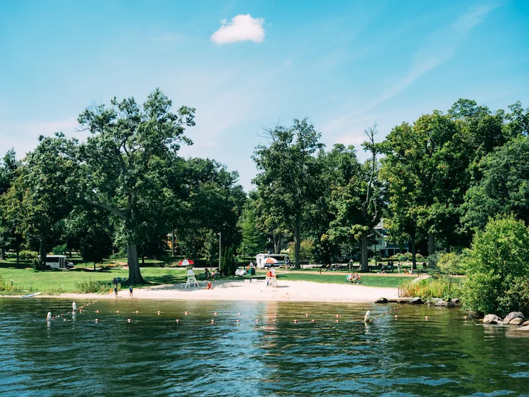 Beach along Chautauqua Lake