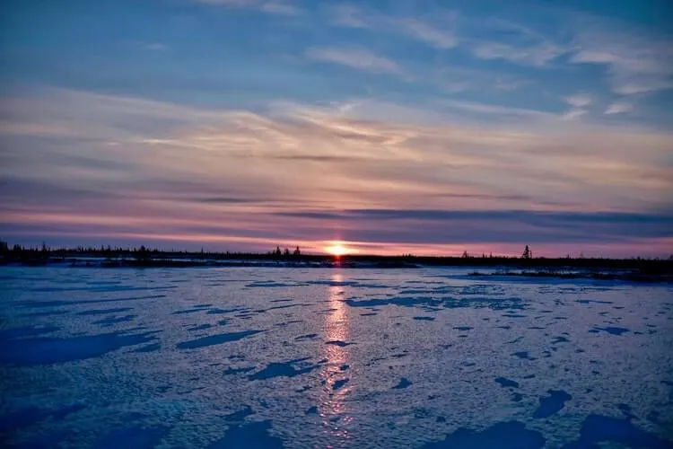 Churchill Canada at sunset