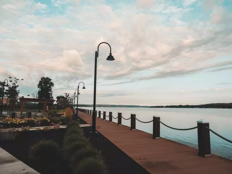 Pathway along Chautauqua Lake at Chautauqua Harbor Hotel