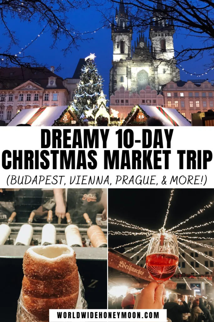 This is the ultimate 10 day Central European Christmas market trip itinerary | Europe Christmas Market Itinerary | Europe Christmas Markets Bucket Lists | Europe Christmas Market Food | Christmas Markets in Europe | Best Christmas Markets in Europe | Central Europe Itinerary | Christmas Market Ideas | Christmas Markets Europe | Best Places to Travel in December Europe | Vienna Christmas Market | Prague Christmas Market | Budapest Christmas Market | Bratislava Christmas Market 