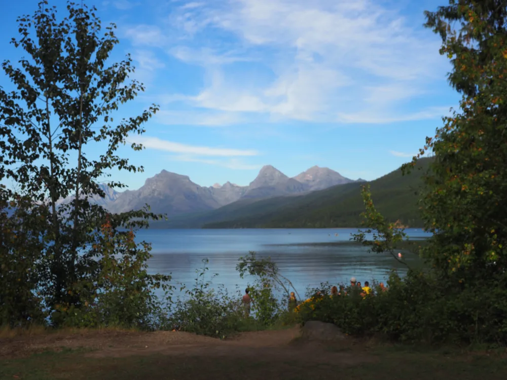 First views of the trees and moutains at Lake McDonald | Glacier National Park Itinerary