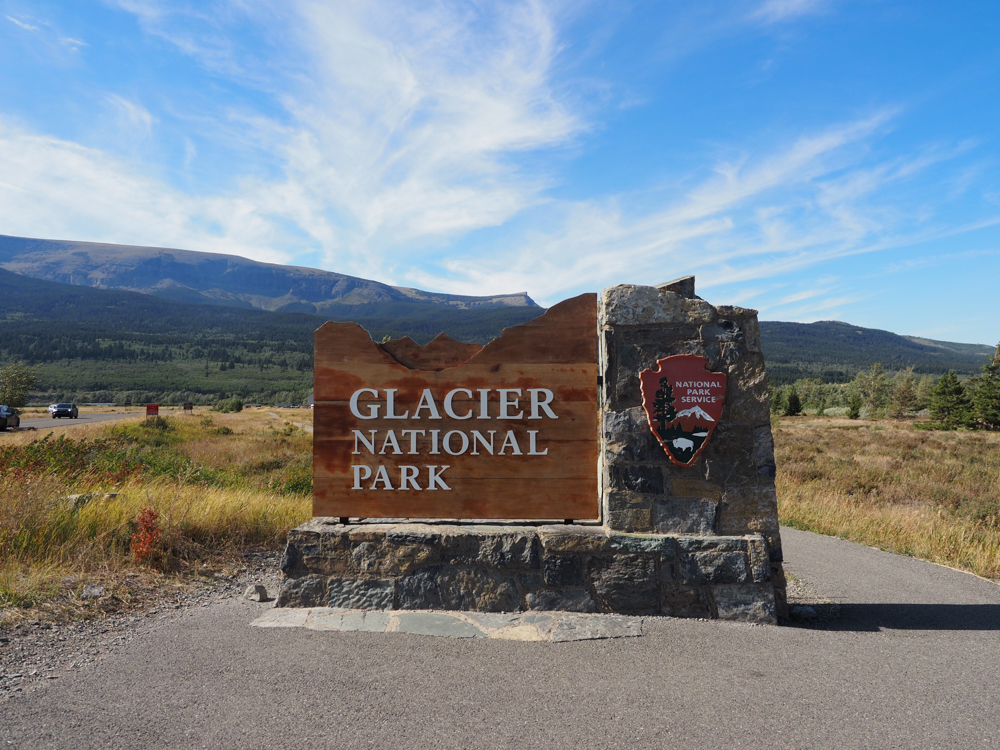 Glacier National Park East Entrance Sign