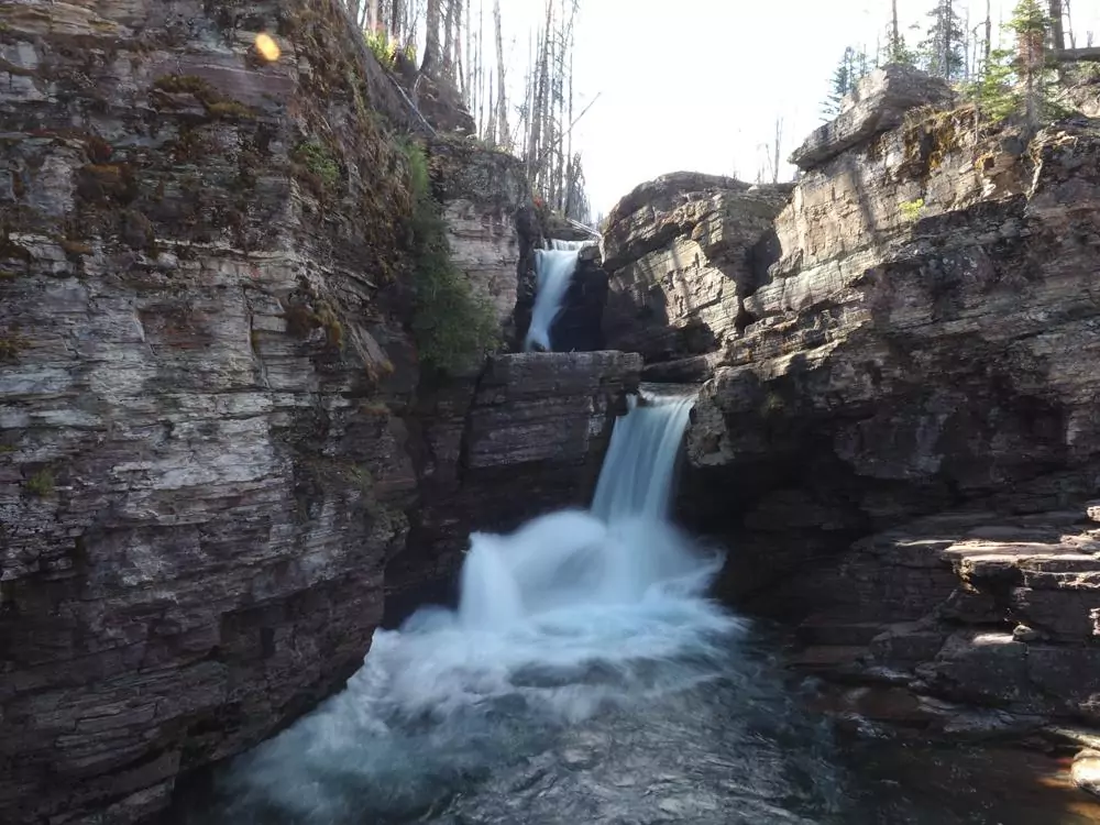St Mary Falls in Glacier National Park