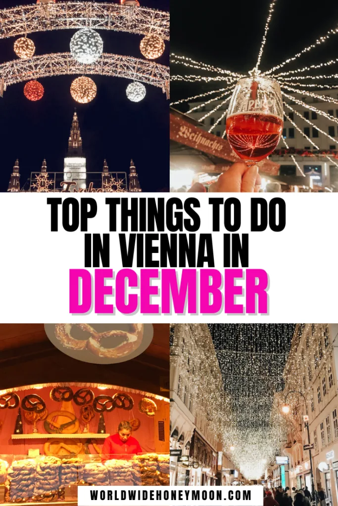 This is the ultimate guide to visiting Vienna in December | Vienna December | Vienna Austria December | Vienna December Outfit | Things to do in Vienna in December | What to Wear in Vienna in December | Vienna Christmas Market | Vienna Christmas Photography | Vienna Christmas Market Food | Best Christmas Markets in Europe | Best Christmas Markets in Vienna | Best Vienna Christmas Markets | Europe Destinations | Winter Destinations in Europe