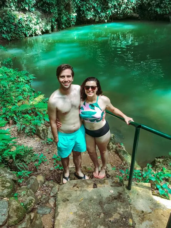 Kat and Chris in a Cenote