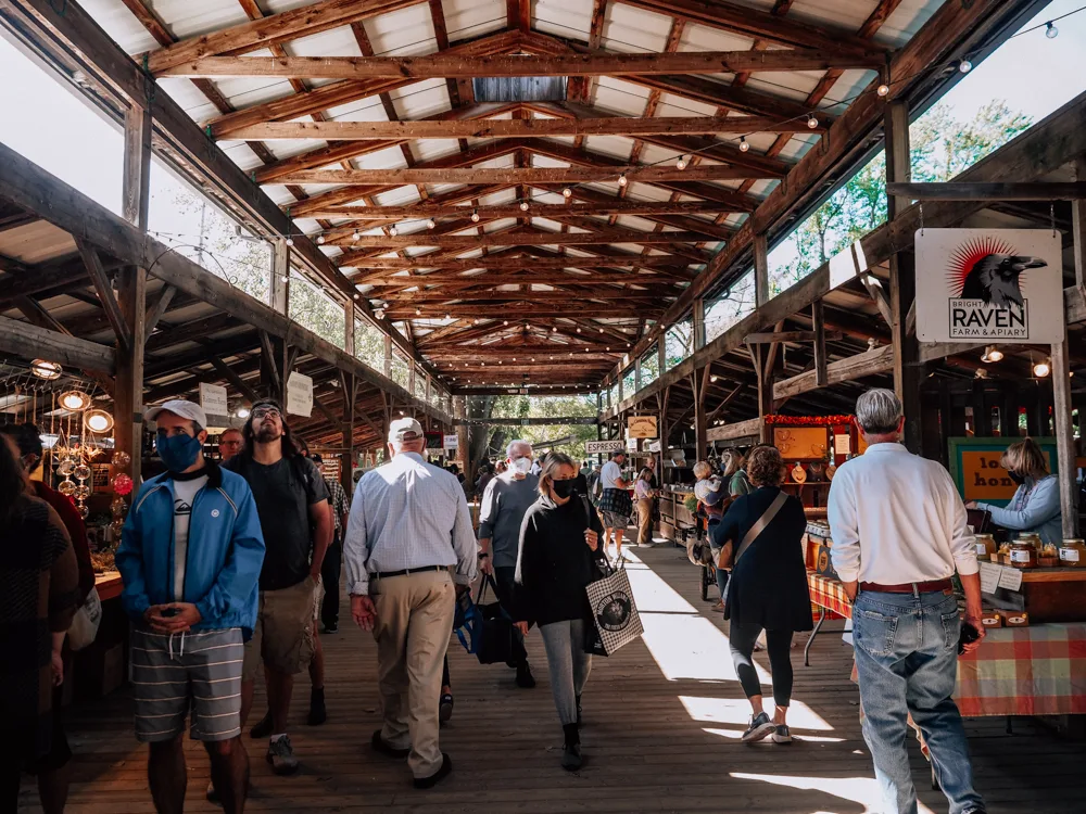 Romantic Finger Lakes Getaway | Ithaca Farmers Market interior