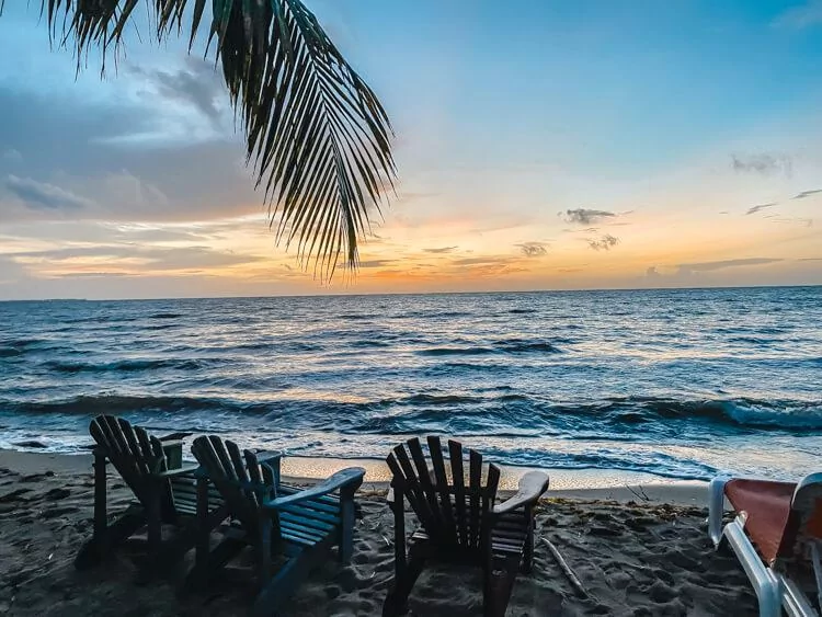 Sunrise over ocean at Hopkins Bay Resort