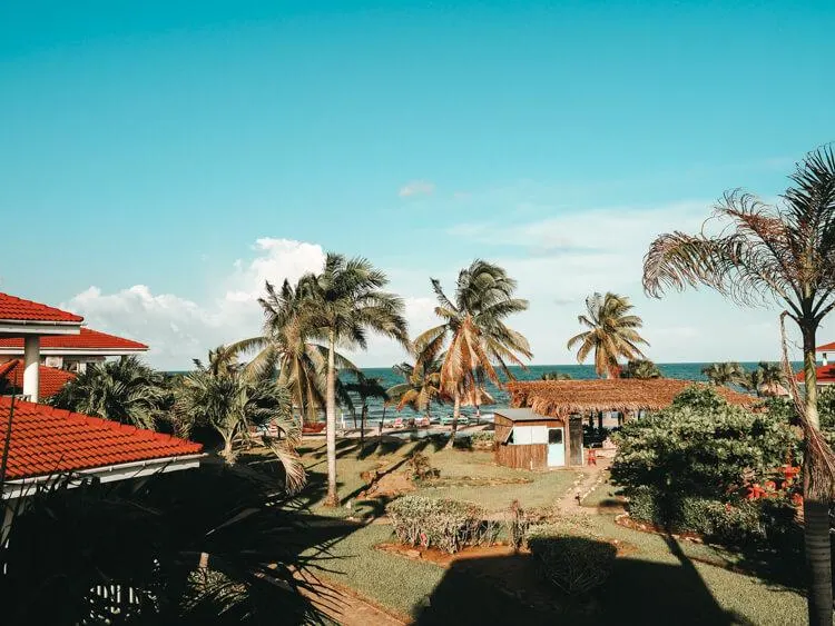 Ultimate Belize Itinerary - Hopkins Bay Resort view from villa over the ocean