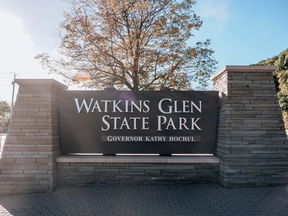 Watkins Glen State Park sign