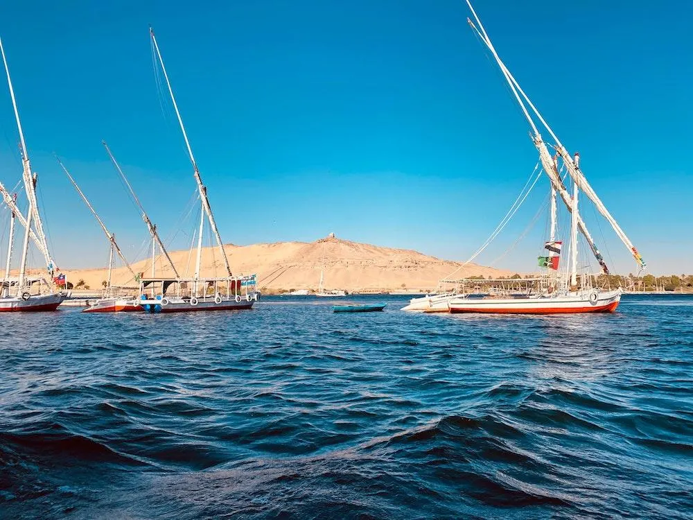 Boats in the Nile River