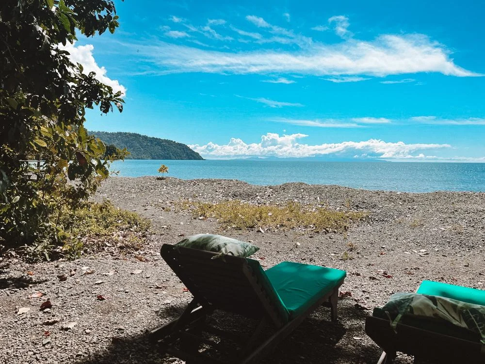 Beach chairs on the beach