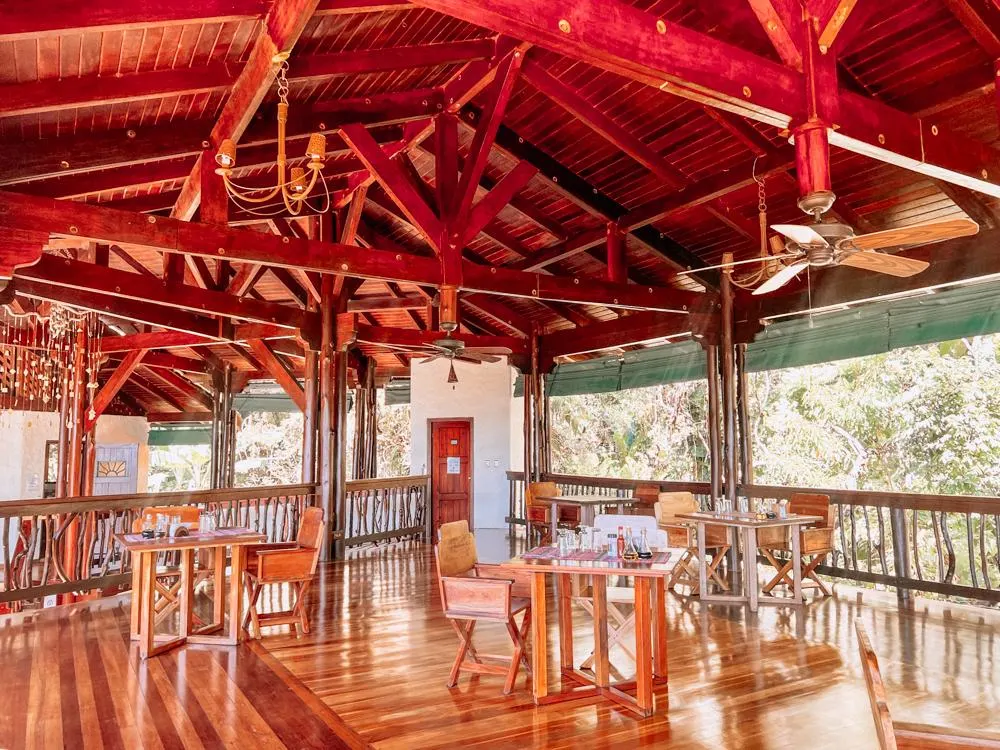 Dining area at Playa Nicuesa Rainforest Lodge