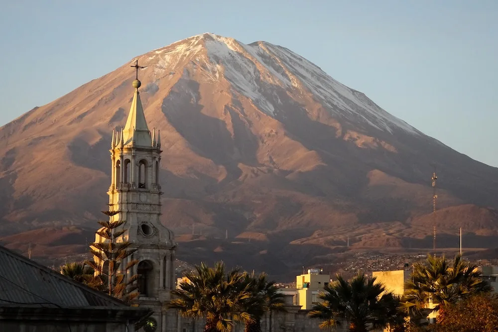 View of Misti Volcano in Arequipa