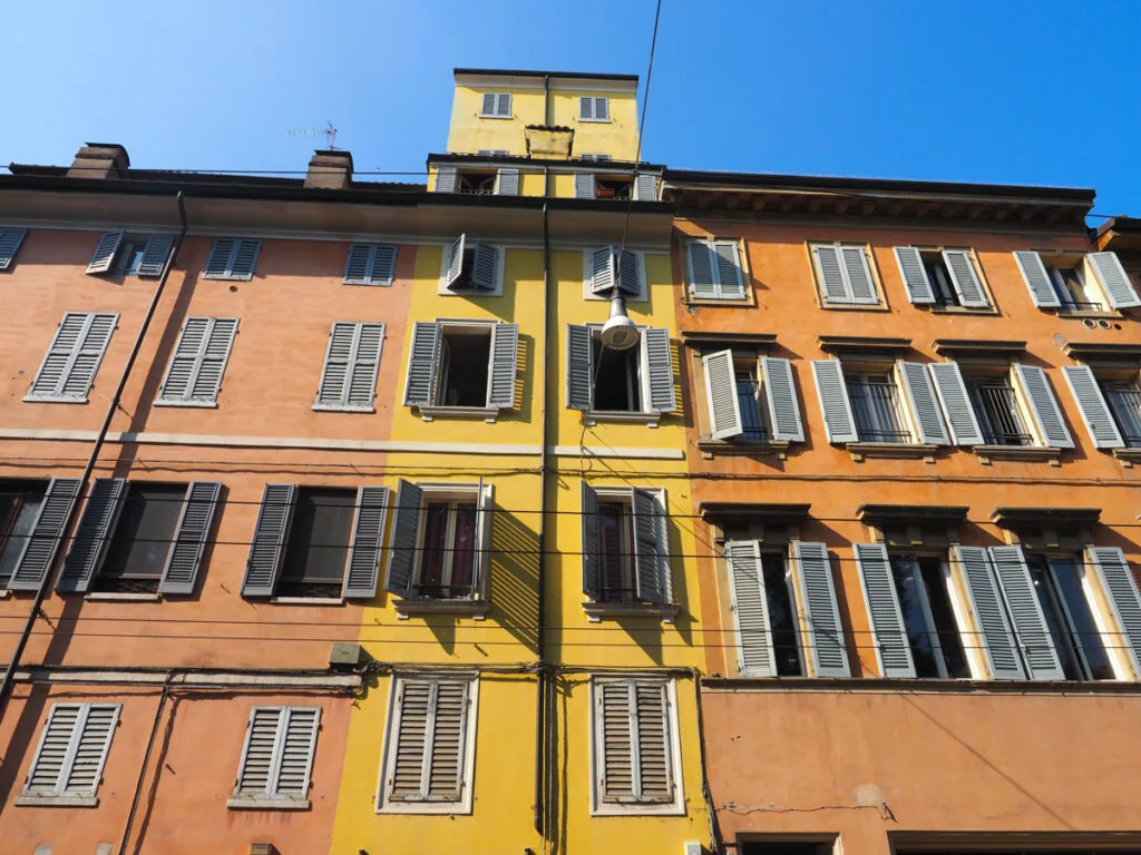 Colorful buildings of Modena
