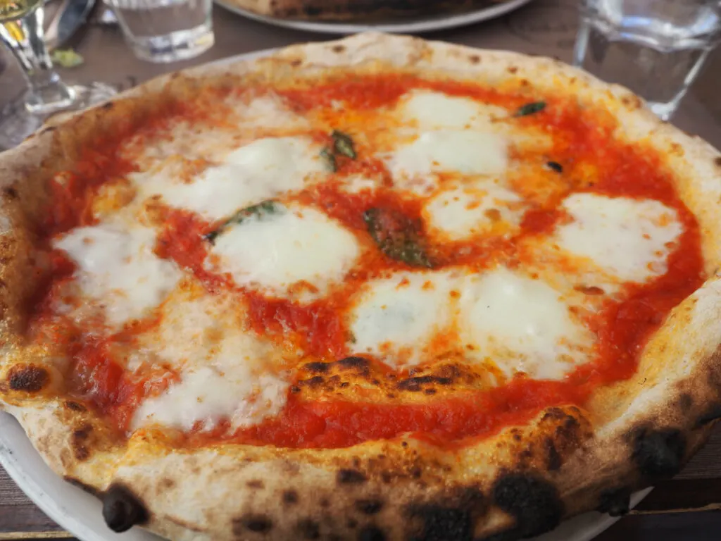 Fresh pizza in Rome