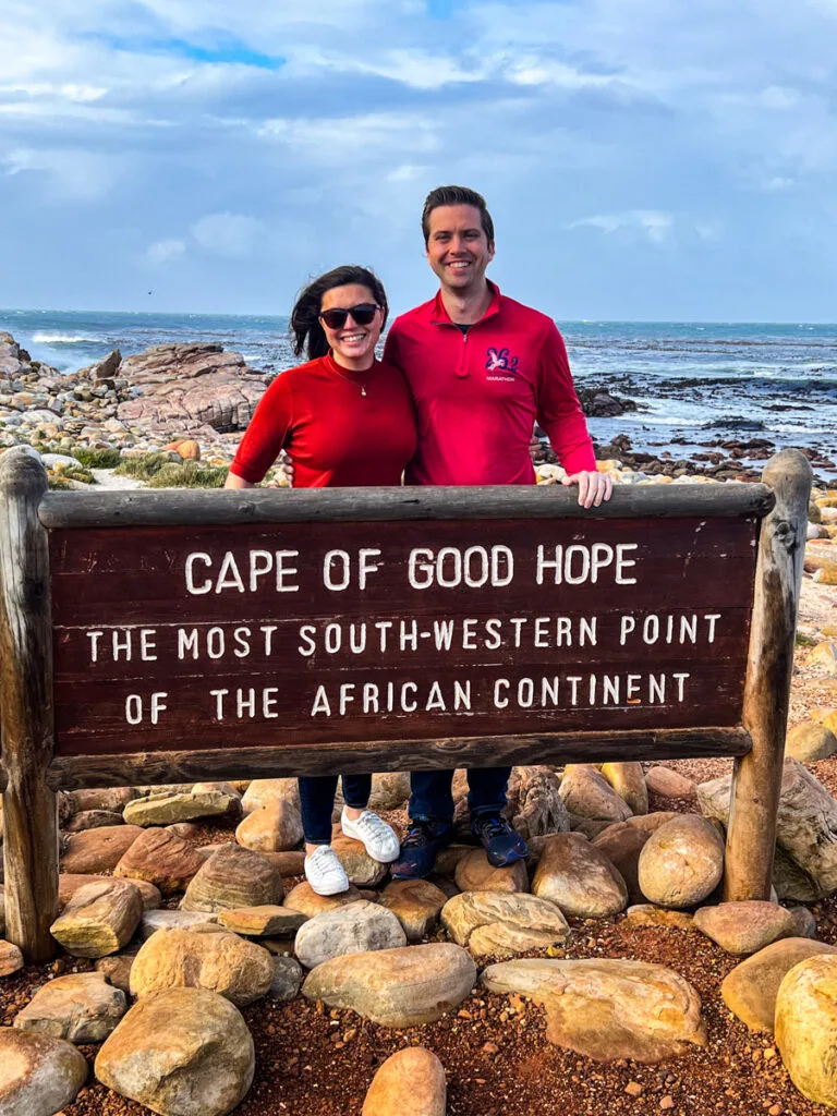 Kat and Chris at the Cape of Good Hope
