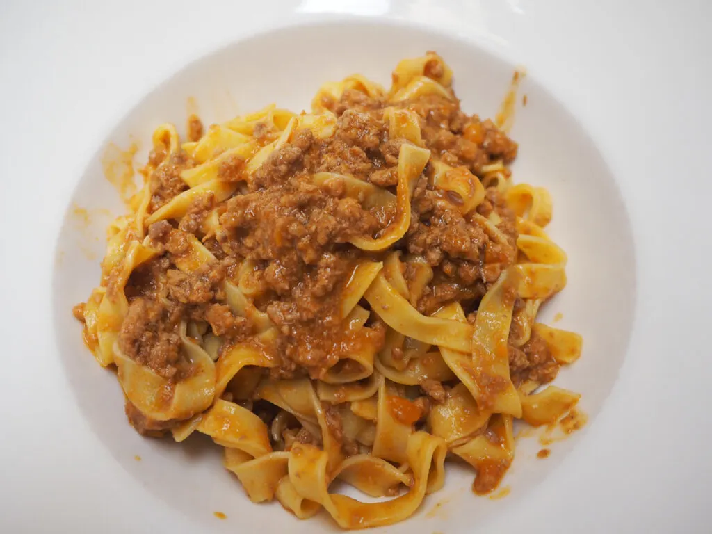 Tagliaelle with ragu at Ristorante Teresina