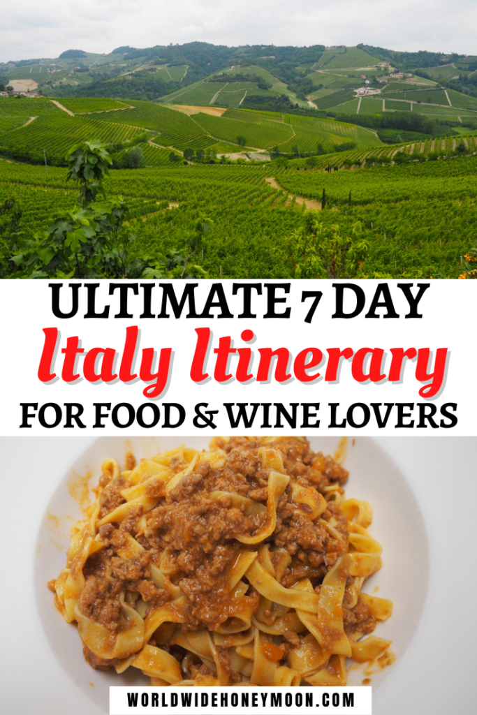 This is the ultimate 7 day Italy itinerary for food and wine lovers | 7 Days in Italy Itinerary | Italy Itinerary 7 Days | Italy Travel 7 Days | 7 Days Trip Italy | Italy in 7 Days Travel | Northern Italy Itinerary | Rome Itinerary | Piedmont Italy | Bologna Italy Itinerary | Unique Things to do in Italy | Italy Travel Unique | Unique Italy Experiences | Italy Travel Off-the-Beaten-Path | Off the Beaten Path Italy | Off the Beaten Path in Italy