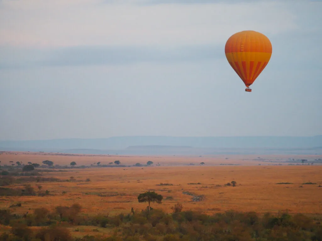 Hot air balloon over the Maasai Mara