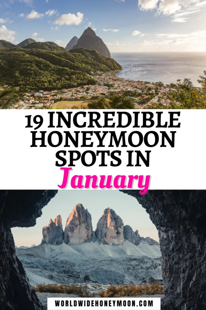 These are the 19 best honeymoon destinations in January | January Honeymoon Ideas | January Honeymoon USA | January Honeymoon Destinations USA | Where to Honeymoon in January | Best Places to Honeymoon in January | Honeymoon Destination January | January Honeymoon Spots | Winter Honeymoon Destinations | Winter Honeymoon Destinations USA | Best Winter Honeymoon Destinations | Honeymoon in Winter