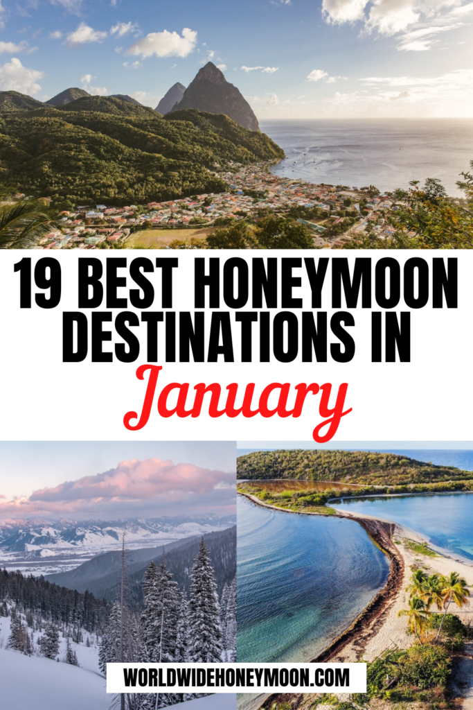 These are the 19 best honeymoon destinations in January | January Honeymoon Ideas | January Honeymoon USA | January Honeymoon Destinations USA | Where to Honeymoon in January | Best Places to Honeymoon in January | Honeymoon Destination January | January Honeymoon Spots | Winter Honeymoon Destinations | Winter Honeymoon Destinations USA | Best Winter Honeymoon Destinations | Honeymoon in Winter