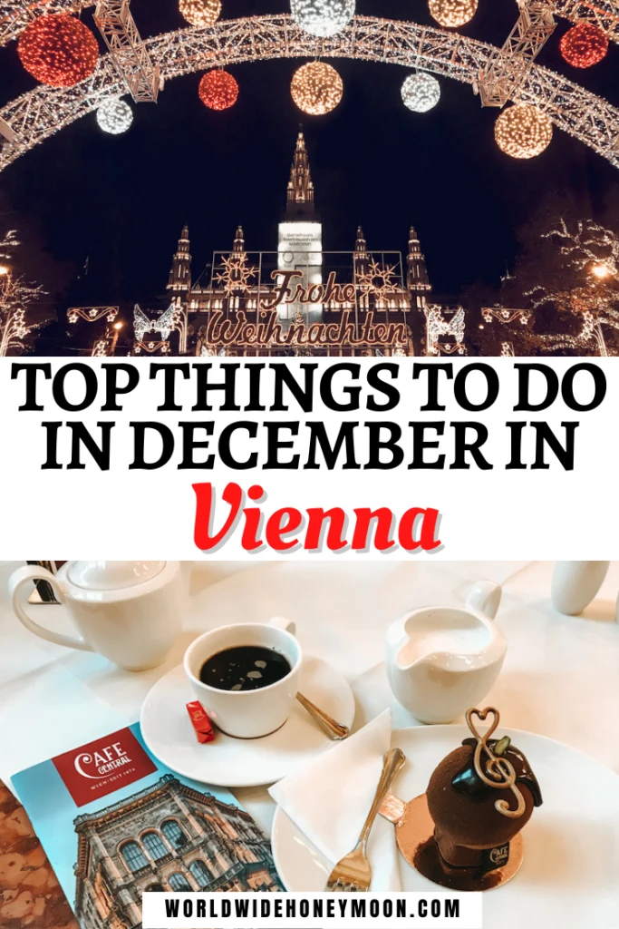 This is the ultimate guide to visiting Vienna in December | Vienna December | Vienna Austria December | Vienna December Outfit | Things to do in Vienna in December | What to Wear in Vienna in December | Vienna Christmas Market | Vienna Christmas Photography | Vienna Christmas Market Food | Best Christmas Markets in Europe | Best Christmas Markets in Vienna | Best Vienna Christmas Markets | Europe Destinations | Winter Destinations in Europe