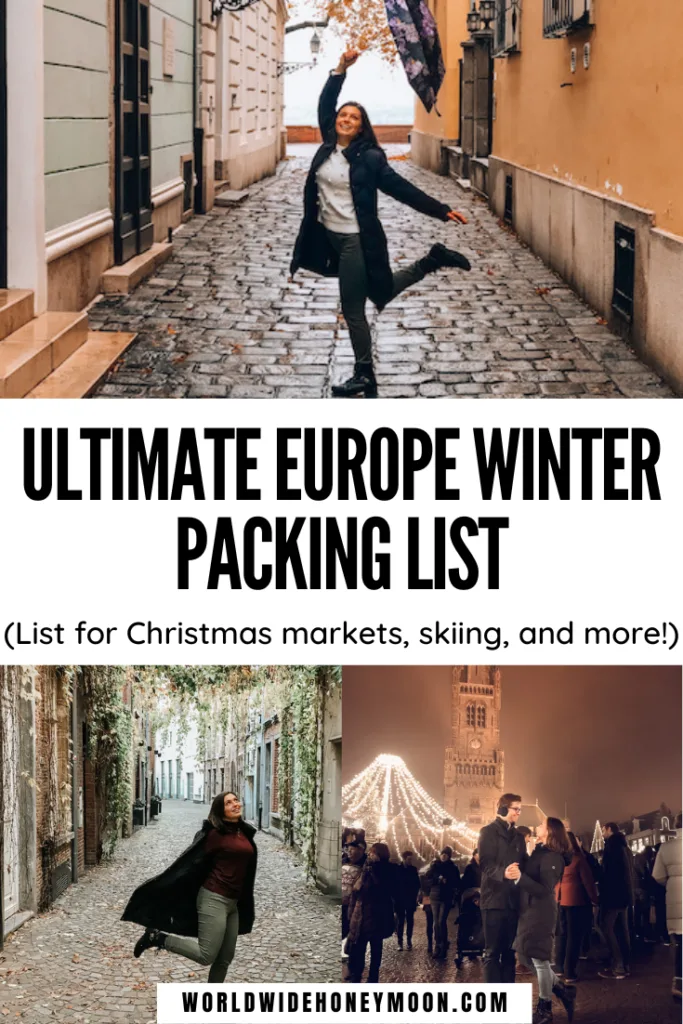 This is the ultimate Europe winter packing list | Europe Winter Outfits | Europe Winter Fashion | Europe Winter Travel | Europe Winter Outfits Cold Weather | Christmas Market Packing List | Winter in Europe Packing | Winter in Europe Outfits Cold Weather | Packing List for Europe Winter | Packing List for Winter Vacation | Packing List for Winter in Europe | Boots for Europe in Winter | Best Walking Boots for Europe | Christmas Market Outfit Winter | What to Wear to a Christmas Market
