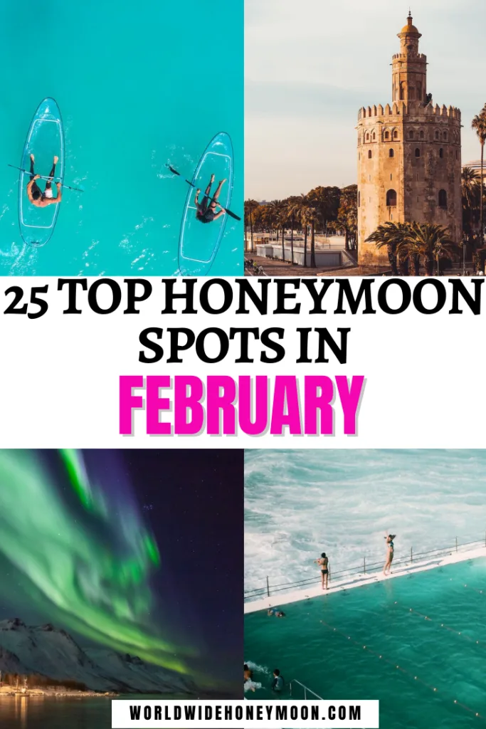 These are the best February honeymoon destinations | February Honeymoon Destinations USA | Honeymoon in February Destinations | Best Places to Honeymoon in February | Where to Honeymoon in February | Best Honeymoon Destinations February | Honeymoon February Europe | Winter Honeymoon Destinations | Winter Honeymoon Destinations USA | Best February Travel Destinations