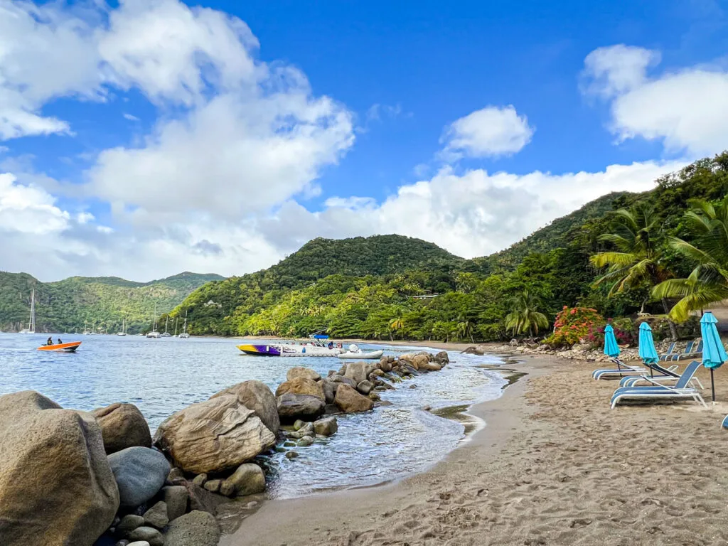 Beautiful beach in St Lucia