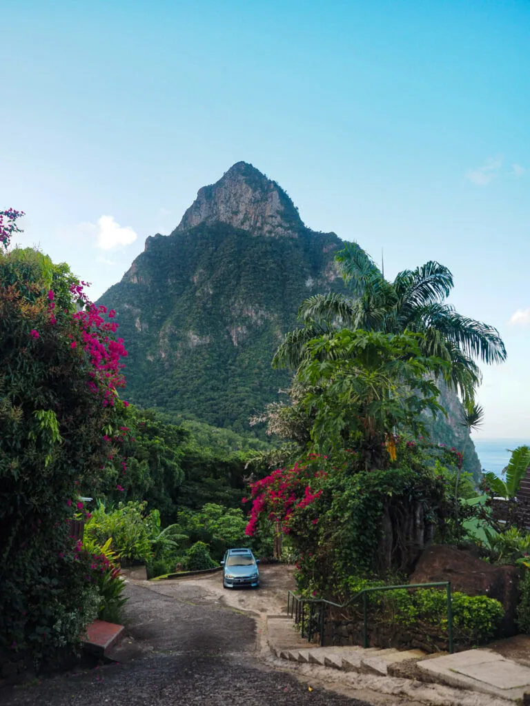 Petit Piton view at Stonefield Villa Resort