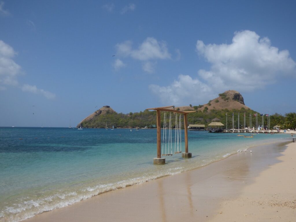 Saint Lucia with Pigeon Island in the background