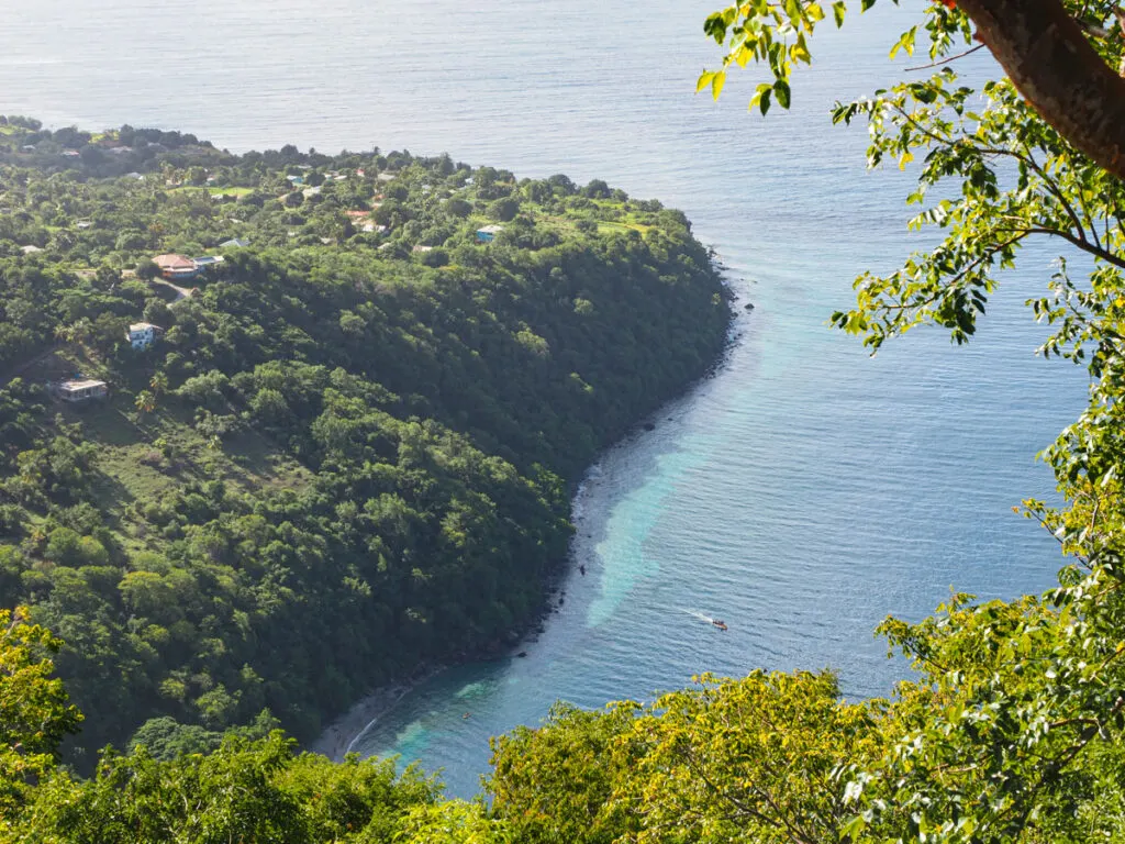 View from first quarter of Gros Piton hike