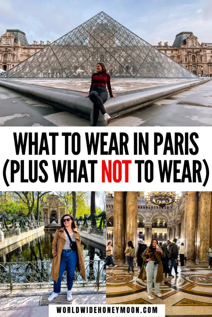 The ultimate guide on what to wear in Paris (plus what NOT to wear)! | Things You Need to Pack for Paris | Clothing options for Paris | What to Bring to Paris | Paris Packing List | Travel Guide to Paris | What to Wear in Paris in Spring | What to Wear in Paris in Summer | What to Wear in Paris in Fall | What to Wear in Paris in Winter | What to Wear in Paris Summer Outfits | Paris Outfit Ideas | Paris Fashion | Paris Packing List Summer | Packing for Paris