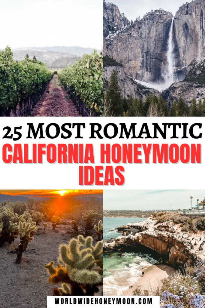 These are the best California honeymoon destinations | California honeymoon ideas | Honeymoon in California ideas | Northern California Honeymoon | Big Sur California Honeymoon | Honeymoon Destinations in California | Monterey California Honeymoon | California Coast Honeymoon | Honeymoon California Affordable | Yosemite National Park Honeymoon | San Diego Honeymoon | San Francisco Honeymoon Ideas | Napa Honeymoon