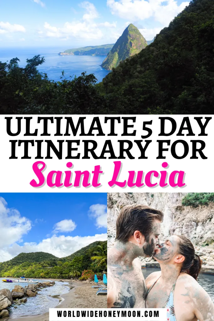 This is the ultimate 5-7 Day Saint Lucia Itinerary | St Lucia Itinerary | St Lucia Honeymoon Itinerary | Saint Lucia Honeymoon | Saint Lucia Wedding | Things to do in St Lucia | Saint Lucia Honeymoon Itinerary | What to do in St Lucia | St Lucia Honeymoon All-Inclusive | St Lucia Honeymoon Resorts | St Lucia All-Inclusive Resorts Honeymoon | Planning a Trip to St Lucia | Caribbean Honeymoon