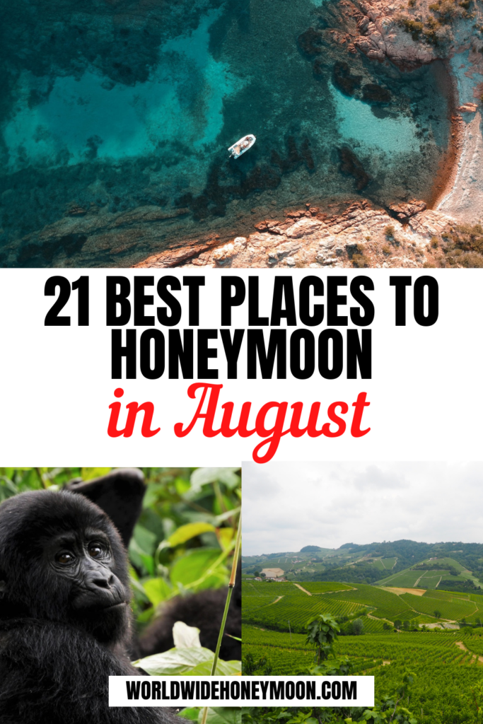 These are the 21 best August honeymoon destinations | Honeymoon in August | Best Honeymoon Destinations in August | Where to Honeymoon in August | Best Places to Honeymoon in August | Honeymoon Destinations USA August | Best Honeymoon in August | August Travel Destinations | Romantic Travel Destinations August | Romantic Travel Ideas