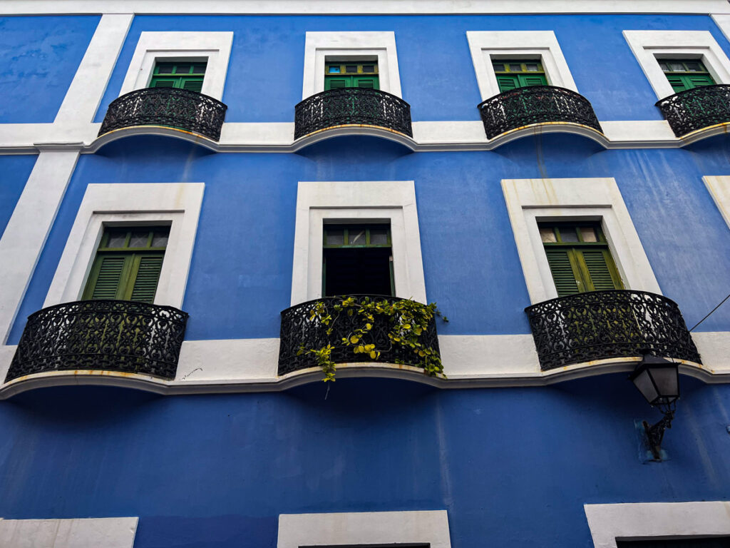 Blue building in Old San Juan