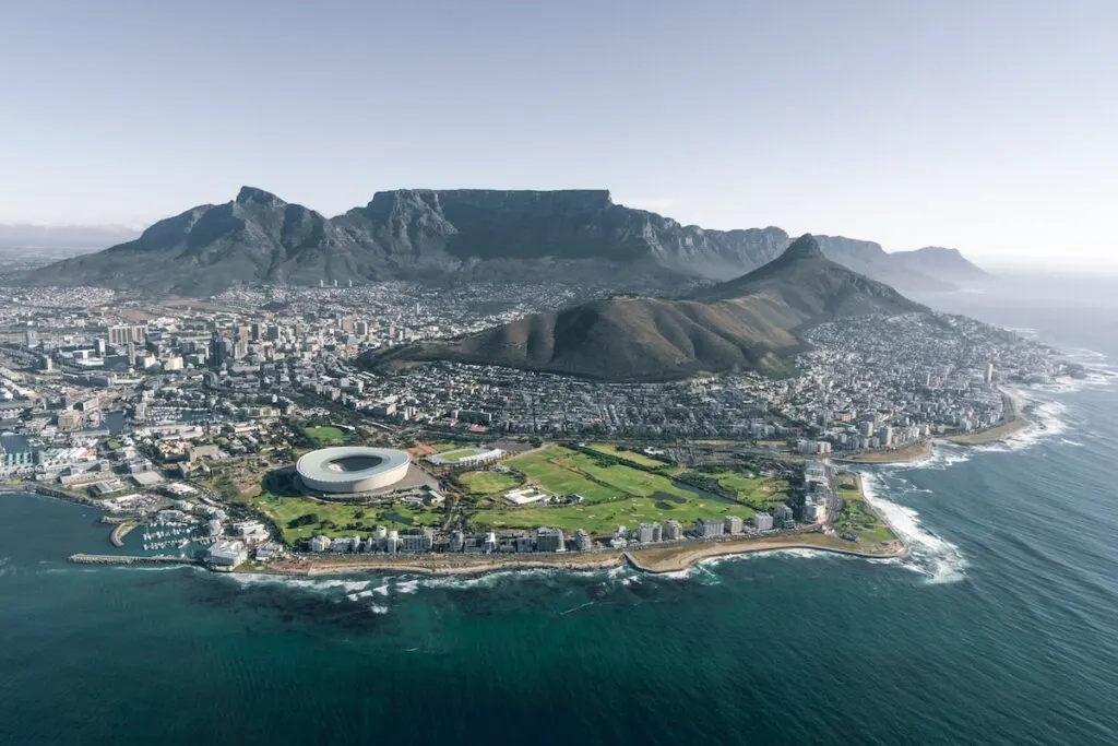 View of Cape Town from above