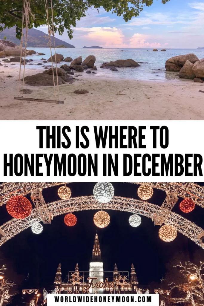 These are the best honeymoon in December destinations | Best December Honeymoon Destinations | Best Honeymoon Destinations in December | Where to Honeymoon in December | December Honeymoon Ideas | Winter Honeymoon Destinations | Winter Honeymoon Ideas | Winter Honeymoon USA | Where to Honeymoon in January | Europe Honeymoon Destinations | Honeymoon Destinations North America | Africa Honeymoon Destinations | Australia Honeymoon | New Zealand Honeymoon Ideas | Southeast Asia Honeymoon