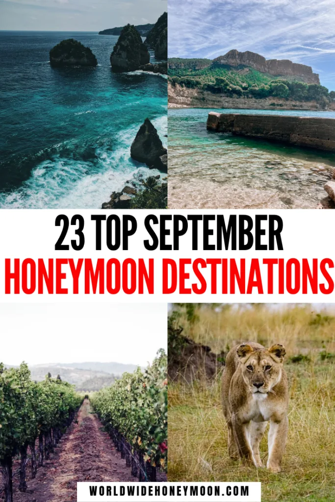 These are the 23 best September honeymoon destinations | September Honeymoon Destinations USA | Honeymoon in September | Where to Honeymoon in September | Best European Honeymoon Destinations September | Best Honeymoon Destinations in September | Best Places to Honeymoon in September | September Honeymoon Ideas | Honeymoon September