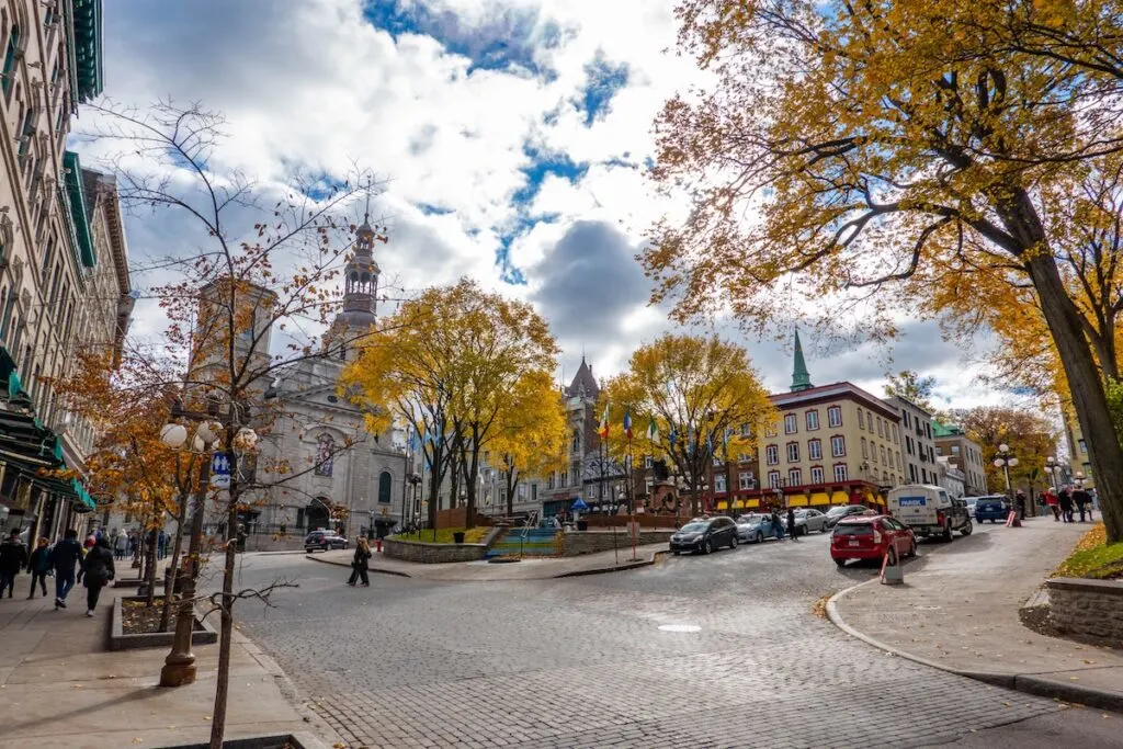 Beautiful square in Quebec City