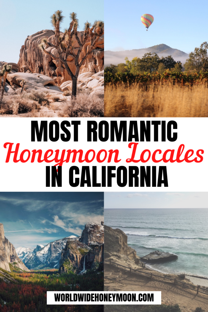 These are the best California honeymoon destinations | California honeymoon ideas | Honeymoon in California ideas | Northern California Honeymoon | Big Sur California Honeymoon | Honeymoon Destinations in California | Monterey California Honeymoon | California Coast Honeymoon | Honeymoon California Affordable | Yosemite National Park Honeymoon | San Diego Honeymoon | San Francisco Honeymoon Ideas | Napa Honeymoon