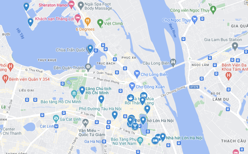 1 Day in Hanoi Map