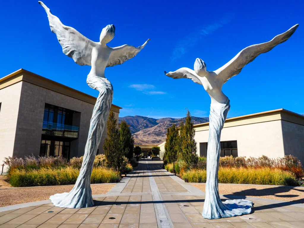 Phantom Creek Winery phantom winged statues