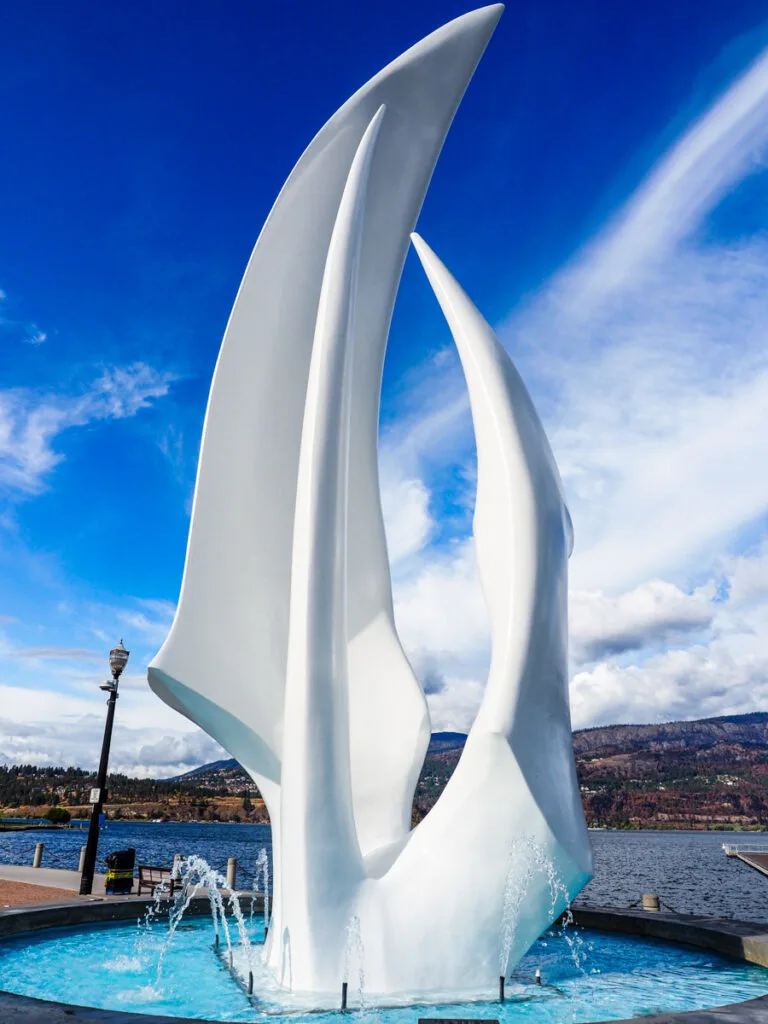 Statue next to Okanagan Lake