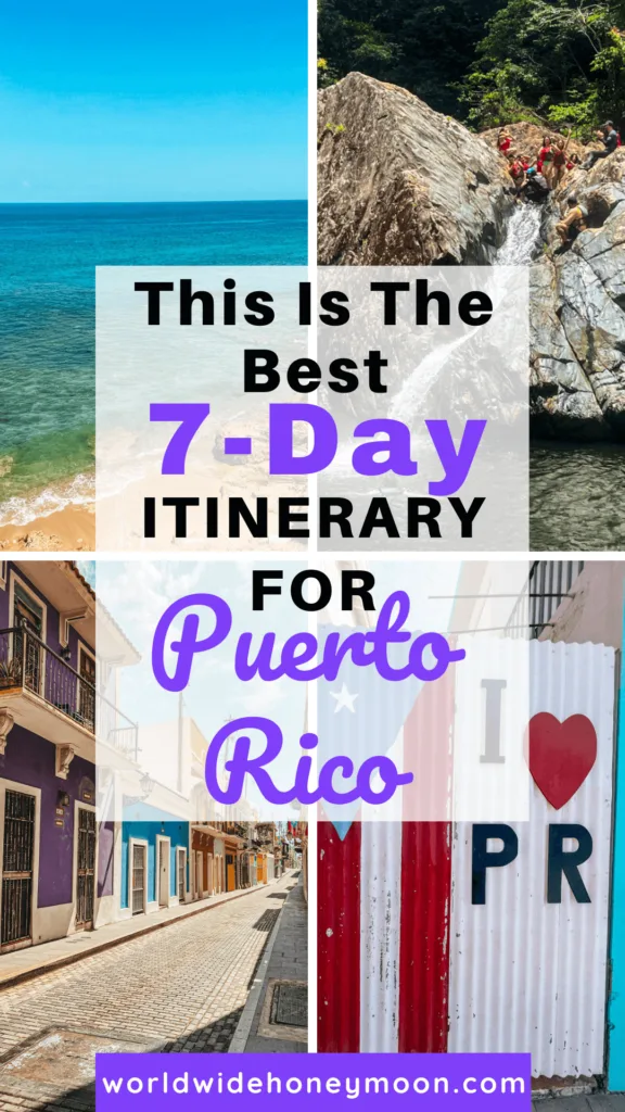 Searching for how to spend 1 week in Puerto Rico? This is the ultimate 7 days in Puerto Rico including stops in San Juan, adventuring in the El Yunque Rainforest, visiting Vieques and the bio bay there, learning to surf in Rincon, seeing the bio bay in La Parguera, and more! Enjoy one week in Puerto Rico that combines a mixture of relaxation and adventure! Click to learn more!