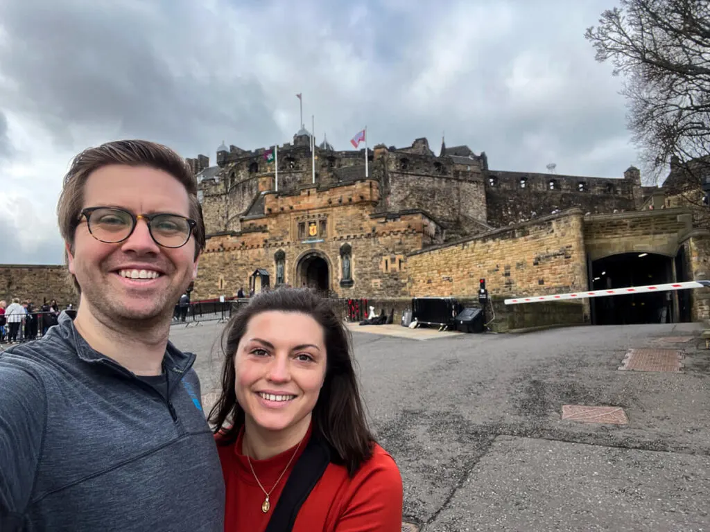 Chris and Kat at Edinburgh Castle