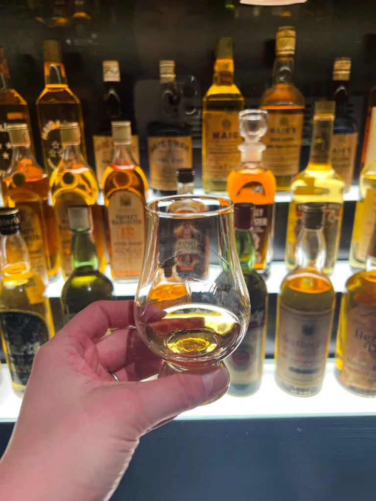 Dram of whisky at Scotch Whisky Experience