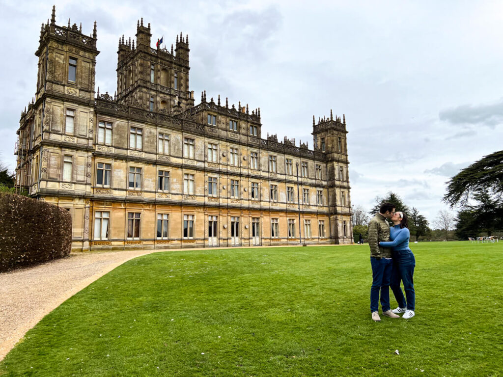 Kat and Chris at Highclere Castle (AKA Downton Abbey)