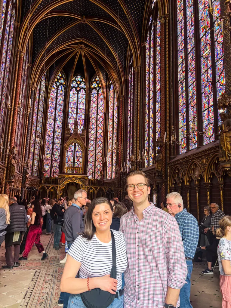 Kat and Chris at Sainte-Chappell